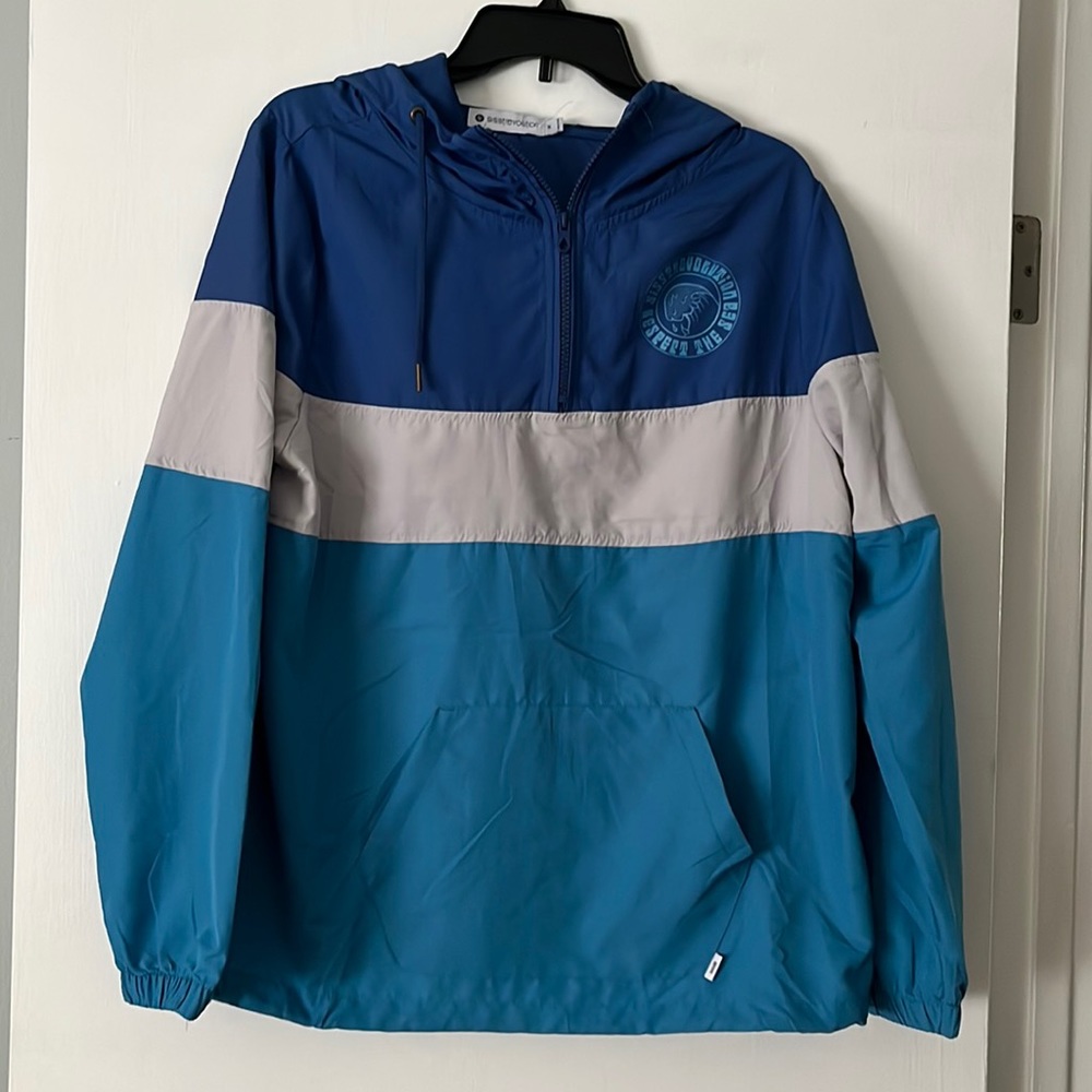 Sisstrevolution Unisex Blue Windbreaker Parka Jacket